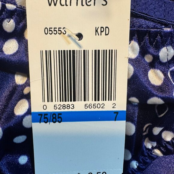 VINTAGE NWT 7 L WARNERS Y2K 90s SECOND SKIN POLKA DOT BIKINI SATIN NYLON PANTIES - Picture 3 of 5